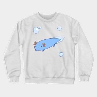 Cute blue axolotl Crewneck Sweatshirt